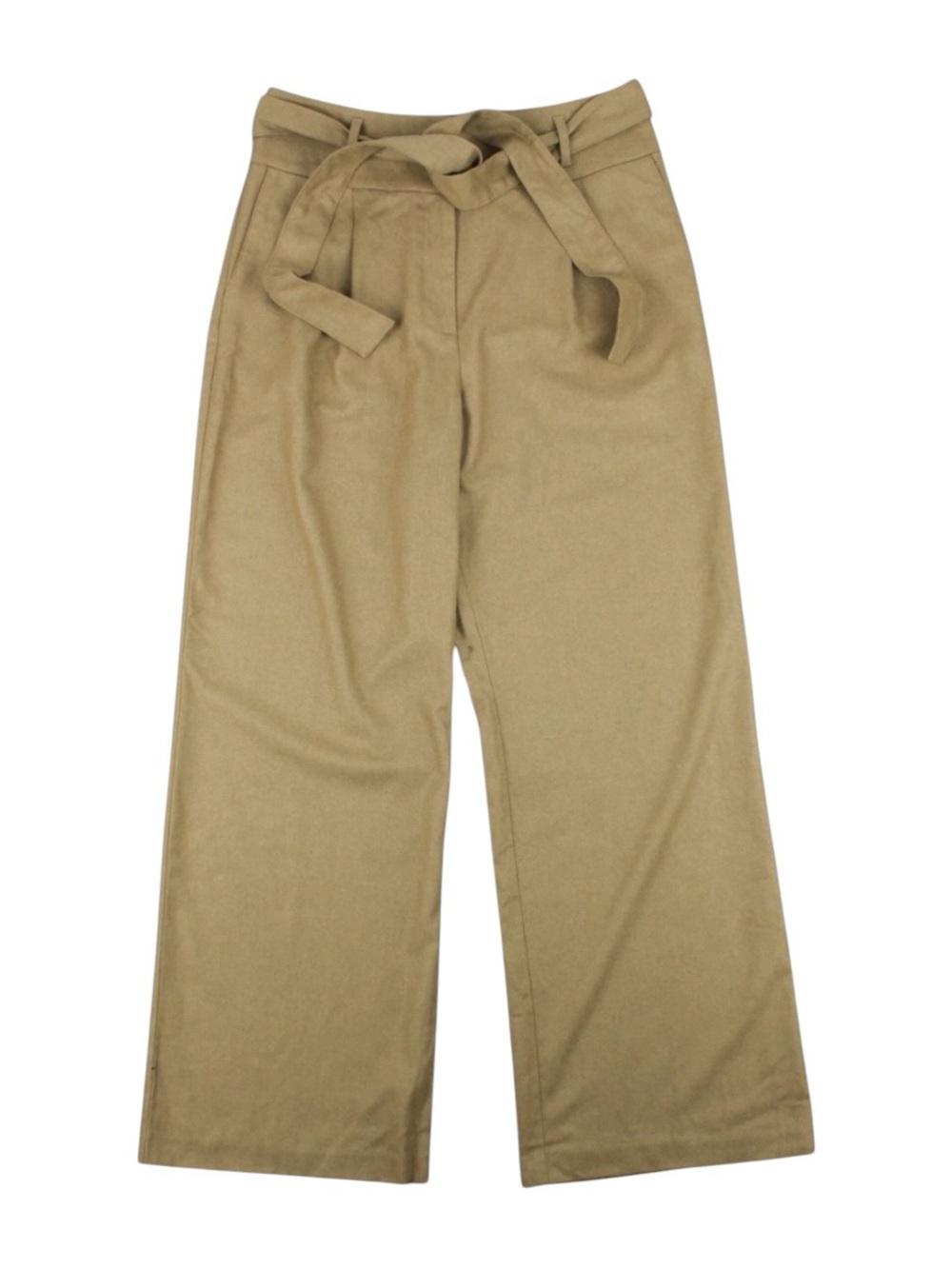 Boden Wide Leg Pants High Rise Belted Wool Blend Pleated Green US Size 10 NWT‎